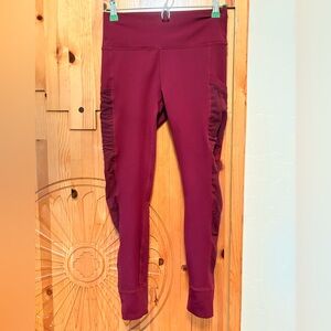Fabletics Wine Transparent-Side High-Waist Leggings